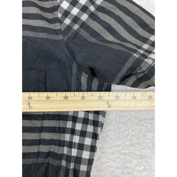 JCRT Black Plaid Twill Short Sleeve Shirt Mens JC#RT Sz M - Picture 8 of 10